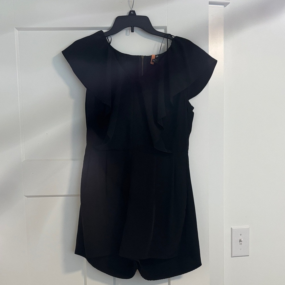 H&M Black Flutter Sleeve Romper